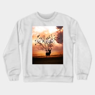 Sunset Deer Crewneck Sweatshirt